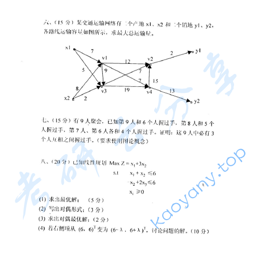 2001年上海理工大学运筹学考研真题,image.png,上海理工大学运筹学,上海理工大学,运筹学,第2张