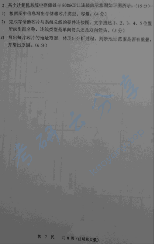 2016上海理工大学849微机原理及应用考研真题,上海理工大学微机原理及应用,上海理工大学,微机原理及应用,第7张