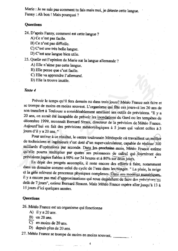 2008年上海对外经贸大学242法语考研真题,上海对外经贸大学法语,上海对外经贸大学,法语,第4张
