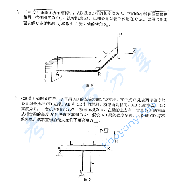 2005年华东理工大学470材料力学考研真题,image.png,华东理工大学材料力学,华东理工大学,材料力学,第3张