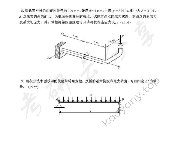 2013年上海海事大学工程力学考研真题,上海海事大学工程力学,上海海事大学,工程力学,第3张