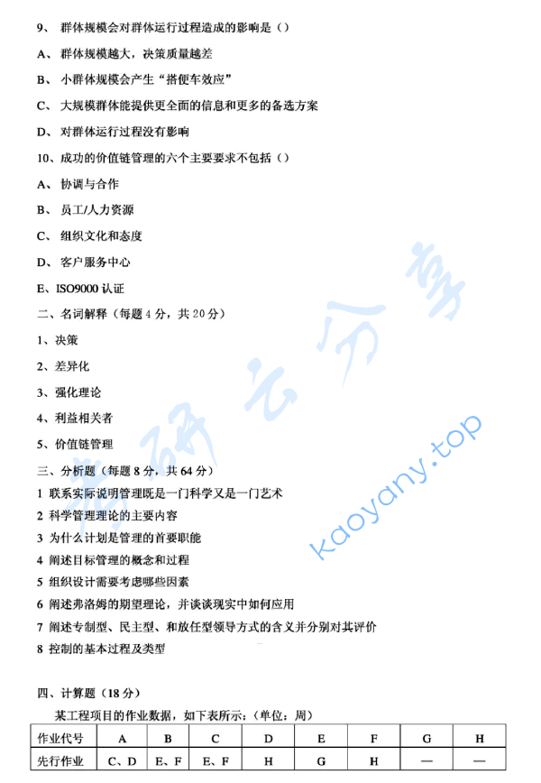 2010年上海大学企业管理综合理论与知识考研真题,上海大学企业管理,上海大学,企业管理,第3张