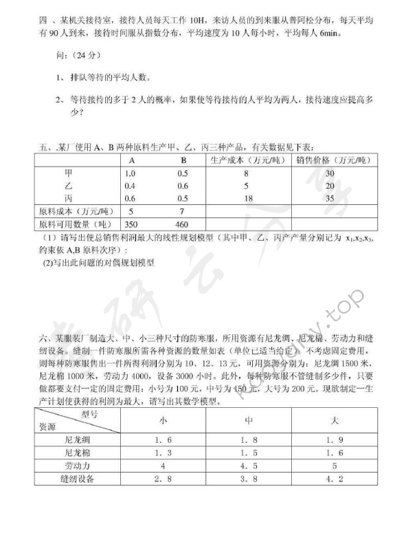 2009年上海大学运筹学考研真题,上海大学运筹学,上海大学,运筹学,第2张