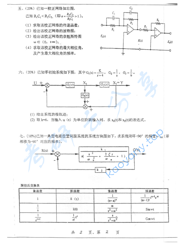 2001年上海交通大学517控制理论基础考研真题,image.png,上海交通大学控制理论基础,上海交通大学,控制理论基础,第2张