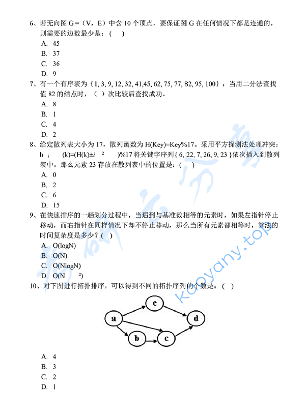 2019年山东科技大学823数据结构与操作系统考研真题.pdf,山东科技大学数据结构与操作系统,山东科技大学,数据结构与操作系统,第2张