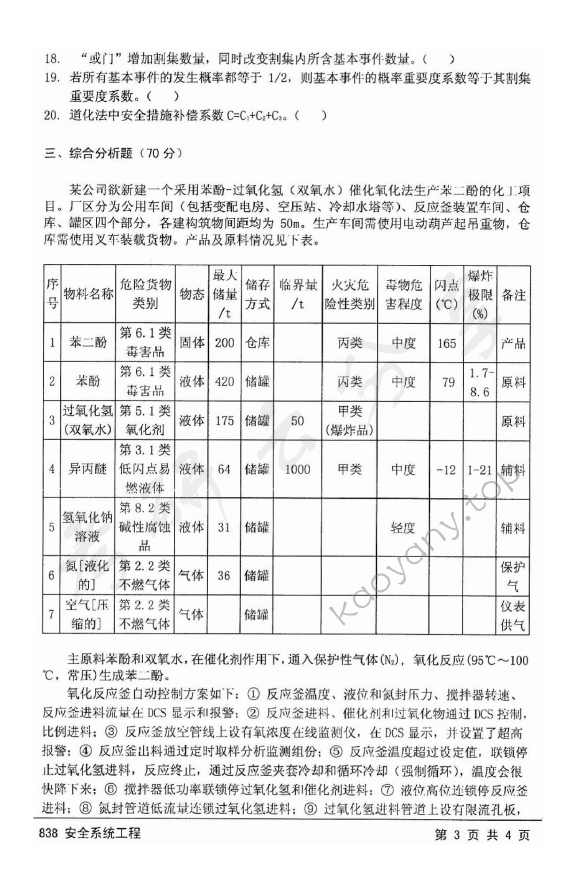 2015年江苏大学838安全系统工程考研真题,江苏大学安全系统工程,江苏大学,安全系统工程,第3张