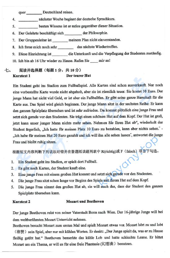 2020年安徽师范大学243德语考研真题.pdf,安徽师范大学德语,安徽师范大学,德语,第4张