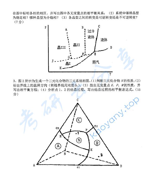 2016年东华大学842无机非金属材料物理化学考研真题,东华大学无机非金属材料物理化学,东华大学,无机非金属材料物理化学,第3张