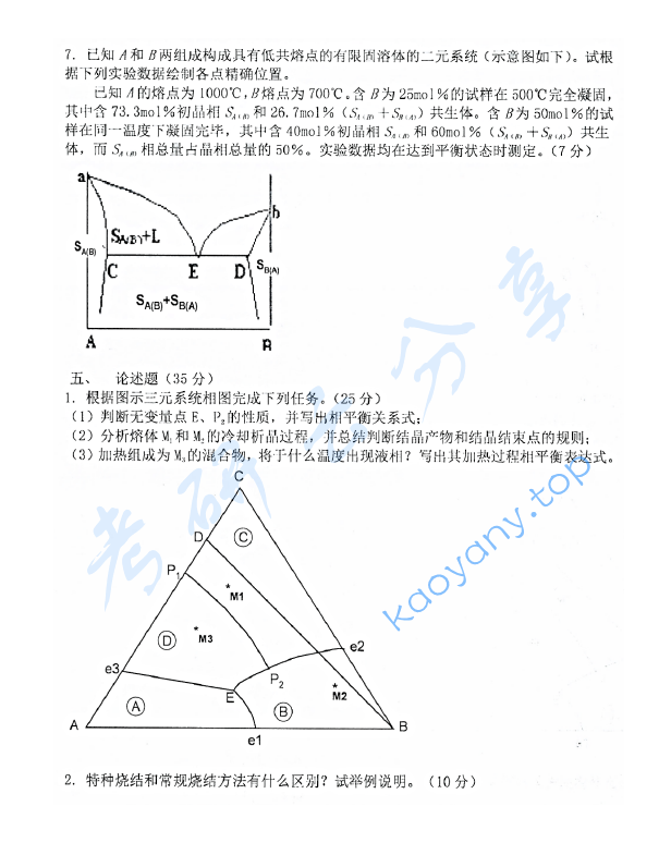 2017年东华大学842无机非金属材料物理化学考研真题,东华大学无机非金属材料物理化学,东华大学,无机非金属材料物理化学,第3张