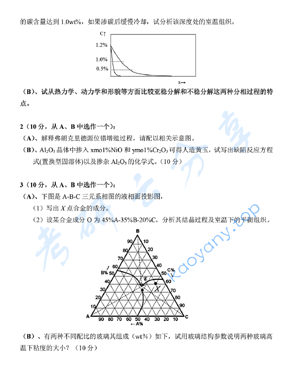 2018年山东科技大学832材料科学基础考研真题.pdf,山东科技大学材料科学基础,山东科技大学,材料科学基础,第3张