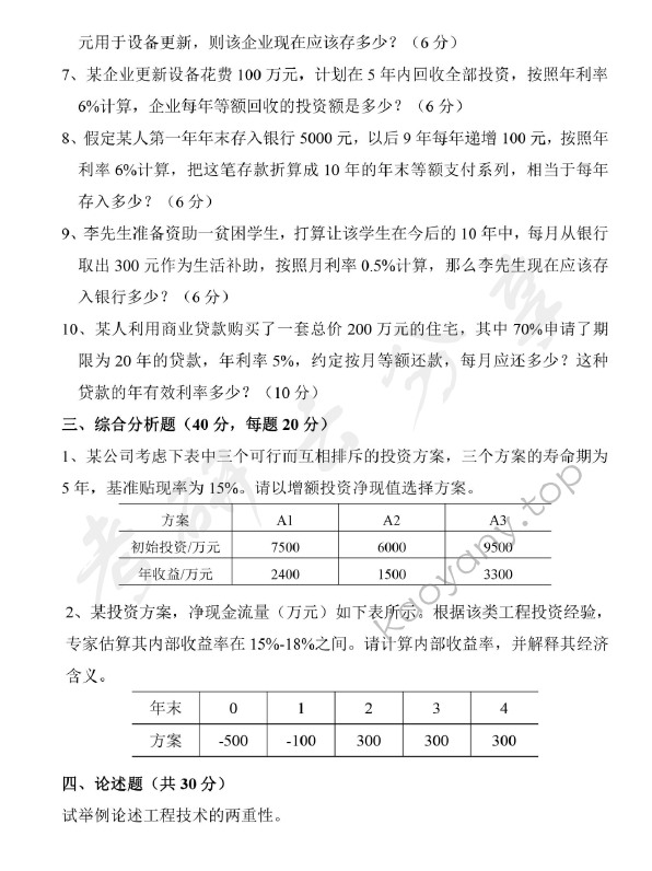 2019年山东科技大学808工程经济学考研真题.pdf,山东科技大学工程经济学,山东科技大学,工程经济学,第2张