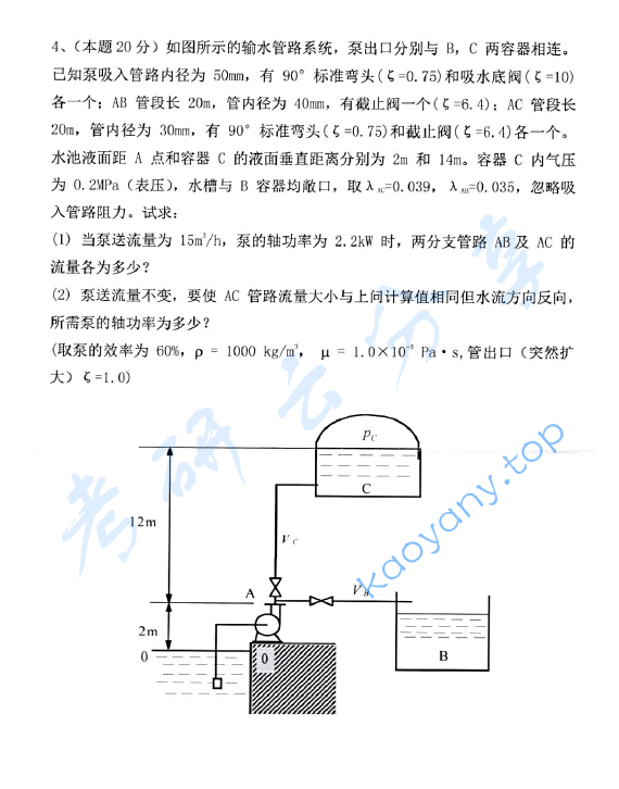 2018年中国海洋大学971化工原理考研真题.pdf,中国海洋大学化工原理,中国海洋大学,化工原理,中国海洋大学化工原理考研真题,第4张