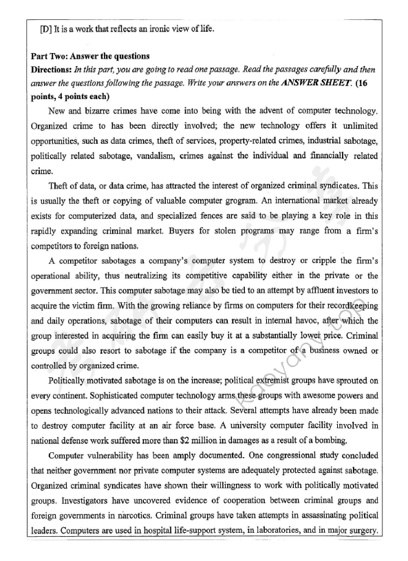 2015年扬州大学211翻译硕士英语考研真题,扬州大学翻译硕士英语,扬州大学,翻译硕士英语,第9张