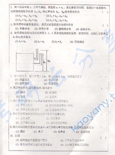  2007年河海大学水力学考研真题,image.png,河海大学水力学,河海大学,水力学,第2张