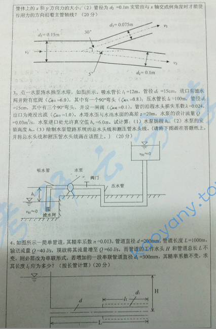 2010年河海大学水力学考研真题,image.png,河海大学水力学,河海大学,水力学,第3张