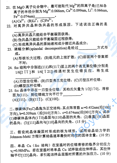 2004年上海交通大学材料科学基础考研真题,image.png,上海交通大学材料科学基础,上海交通大学,材料科学基础,第3张