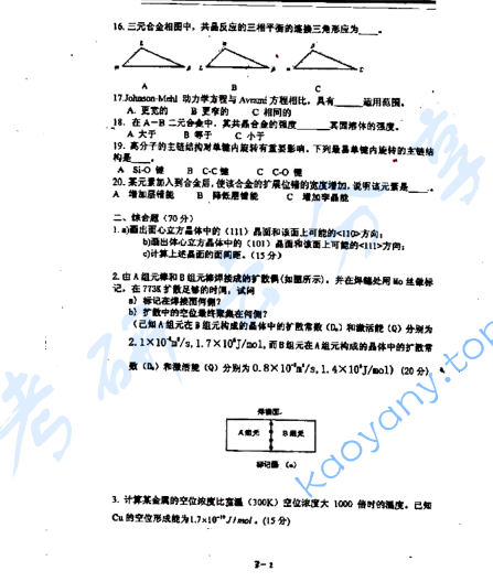 2006年上海交通大学材料科学基础考研真题,image.png,上海交通大学材料科学基础,上海交通大学,材料科学基础,第2张