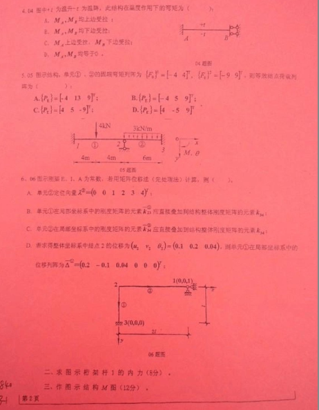 2012年四川大学840结构力学考研真题,image.png,四川大学结构力学,四川大学,结构力学,第2张