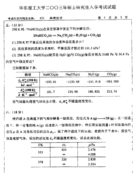 2003年华东理工大学451物理化学考研真题,image.png,华东理工大学物理化学,华东理工大学,物理化学,第4张
