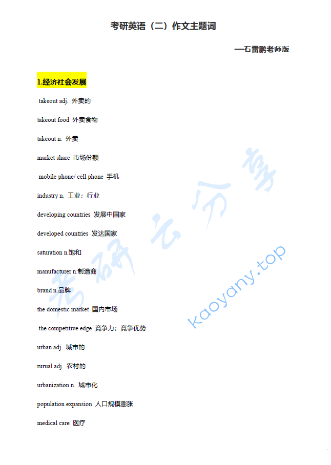 2023年石雷鹏考研英语二+英语一作文主题词.pdf,image.png,石雷鹏,考研英语,2023,作文,主题词,第1张