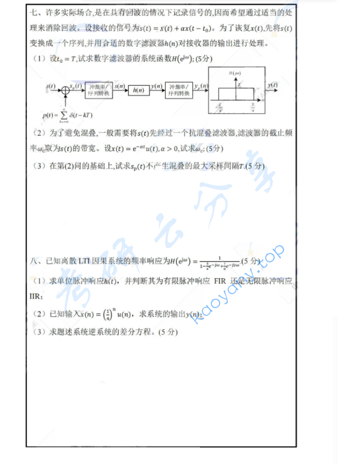 2021年华南理工大学811信号与系统考研真题,image.png,华南理工大学信号与系统,华南理工大学,信号与系统,第4张