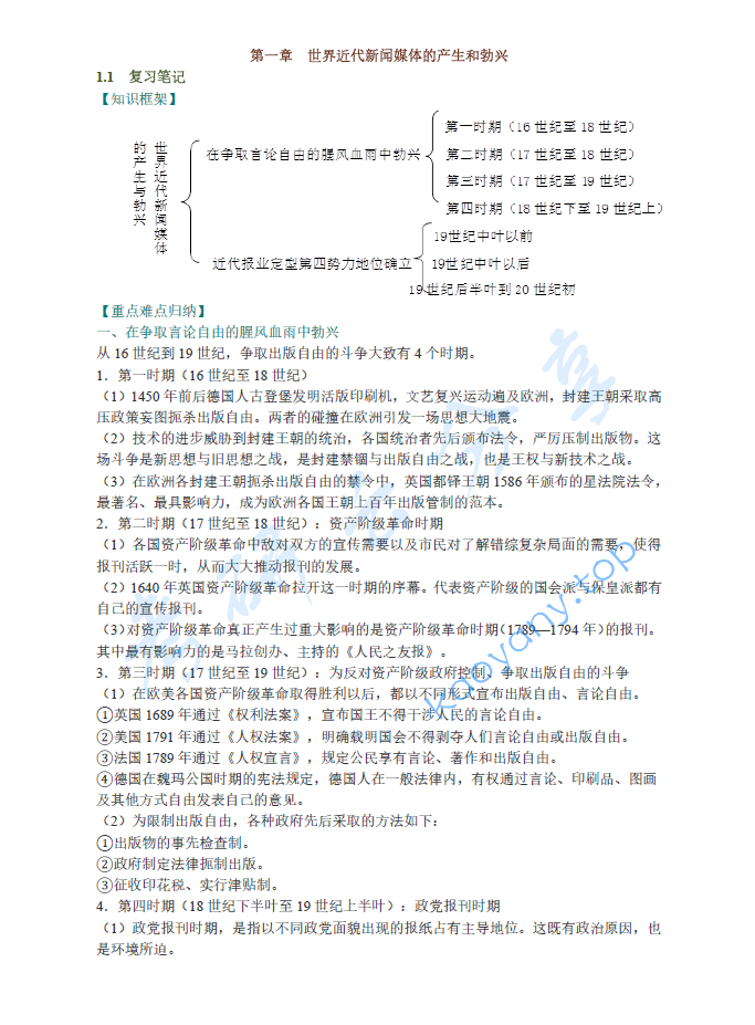 李良荣《西方新闻事业概论》（第3版）笔记和考研真题详解