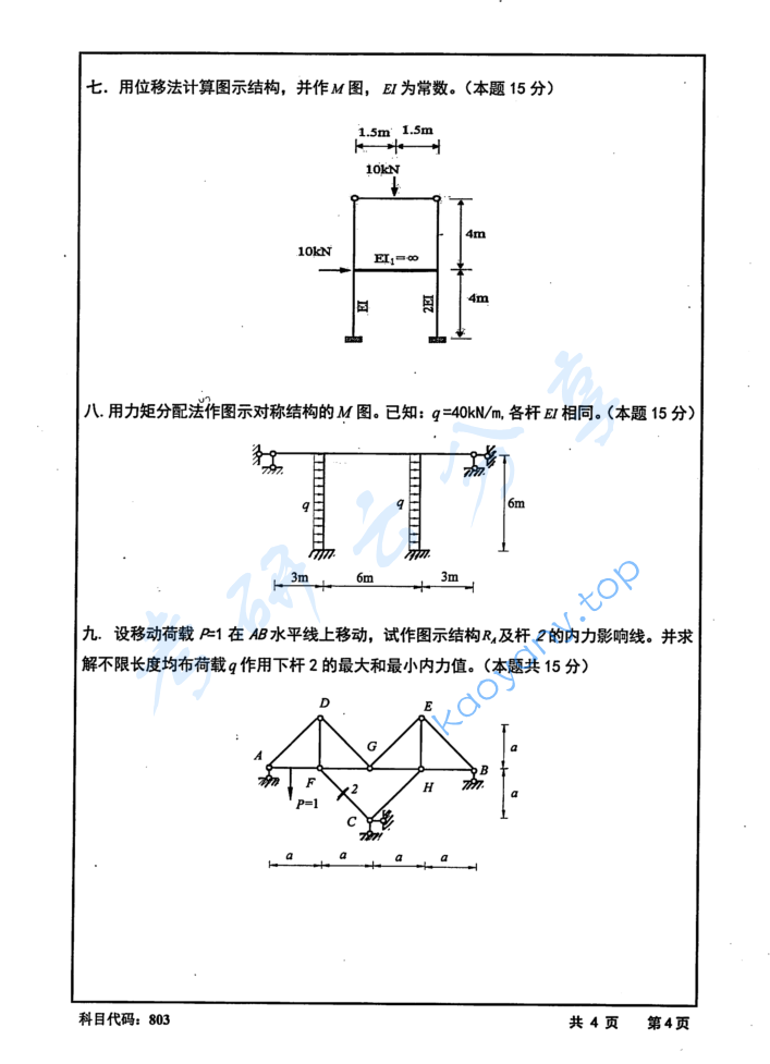 2017年长沙理工大学803结构力学考研真题,image.png,长沙理工大学结构力学,长沙理工大学,结构力学,第4张