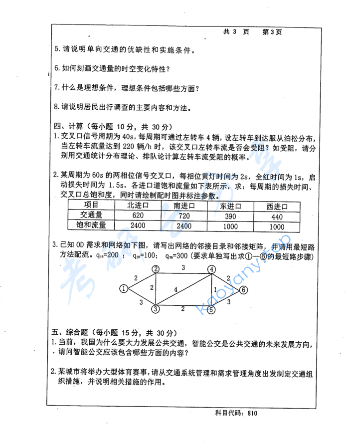 2016年长沙理工大学810交通工程考研真题,image.png,长沙理工大学交通工程,长沙理工大学,交通工程,第3张