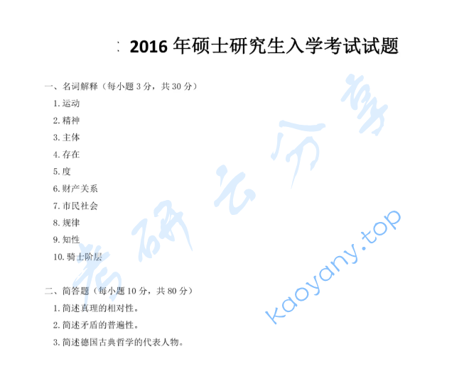 2016年上海师范大学685马克思主义哲学原理考研真题