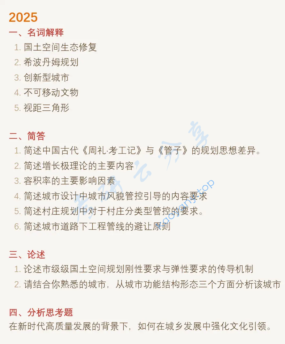 2025年苏州科技大学356城乡规划基础考研真题