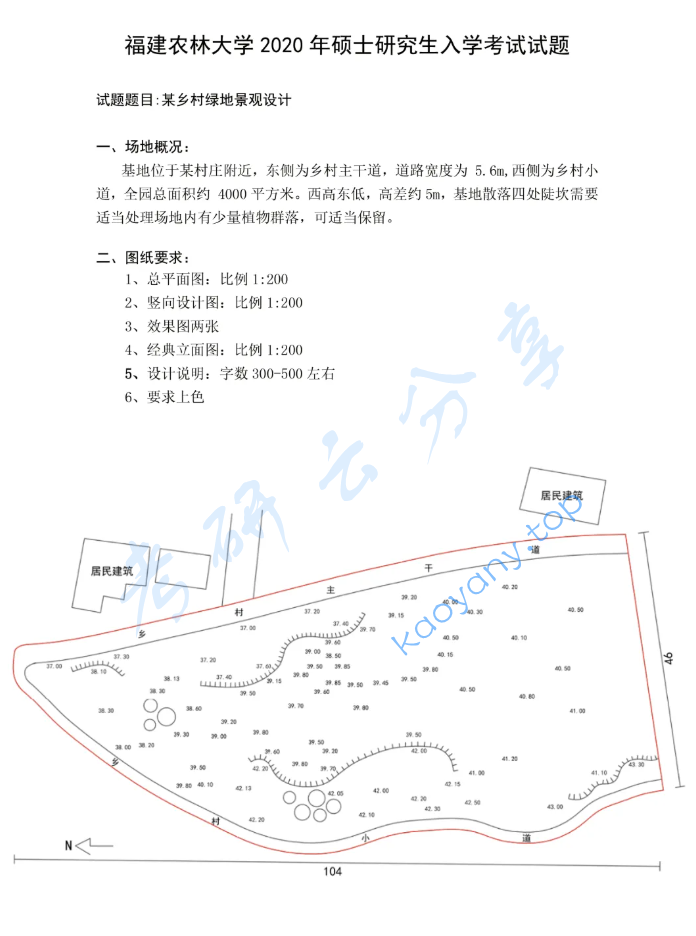 2020年福建农林大学511园林规划设计考研真题