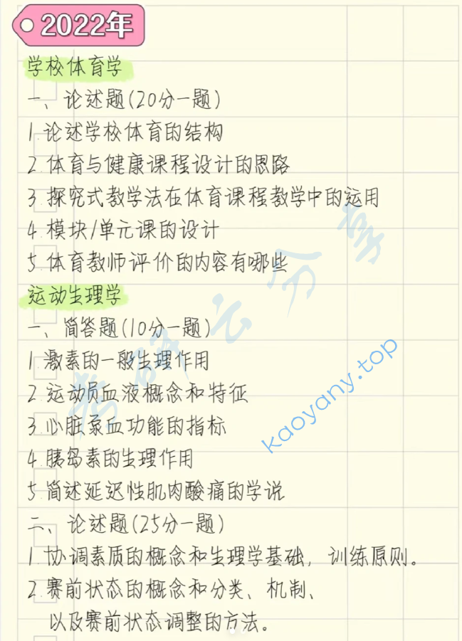 2022年宁波大学346体育综合考研真题