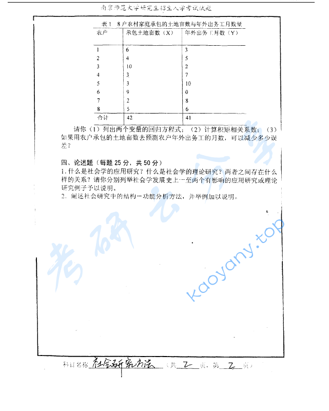 2006年南京师范大学433社会研究方法考研真题,image.png,南京师范大学社会研究方法,南京师范大学,社会研究方法,第2张